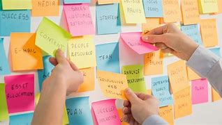 A team engaged in a brainstorming session around a whiteboard and showing productive work environment.