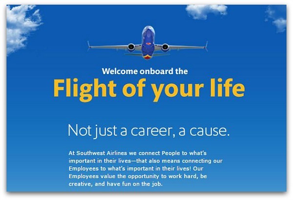 Emphasis the importance of southwest's strong workplace culture.