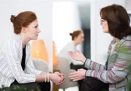 Team with the right person in the right position collaborating effectively
